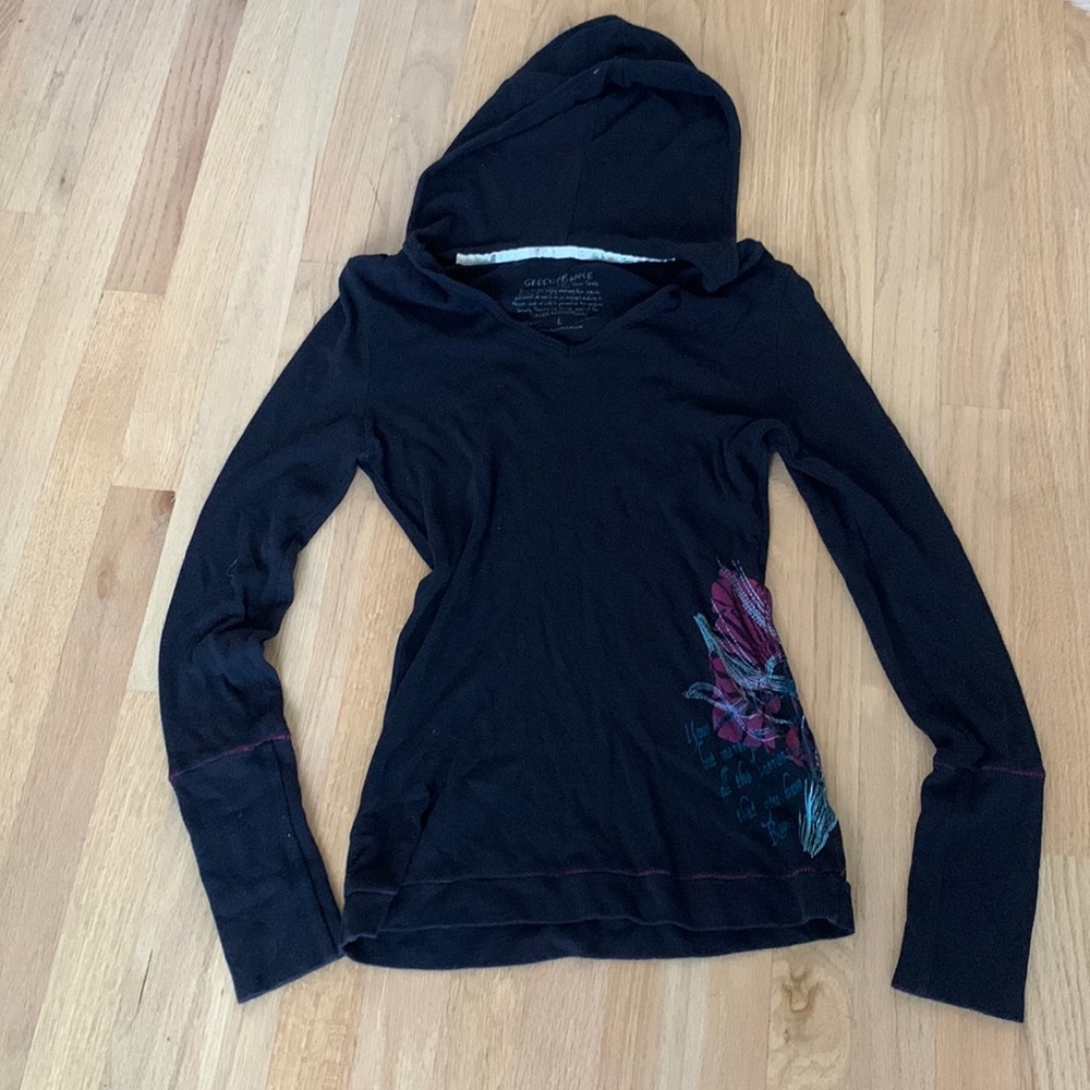Eco Wear - Waffle knit sweater with hood
